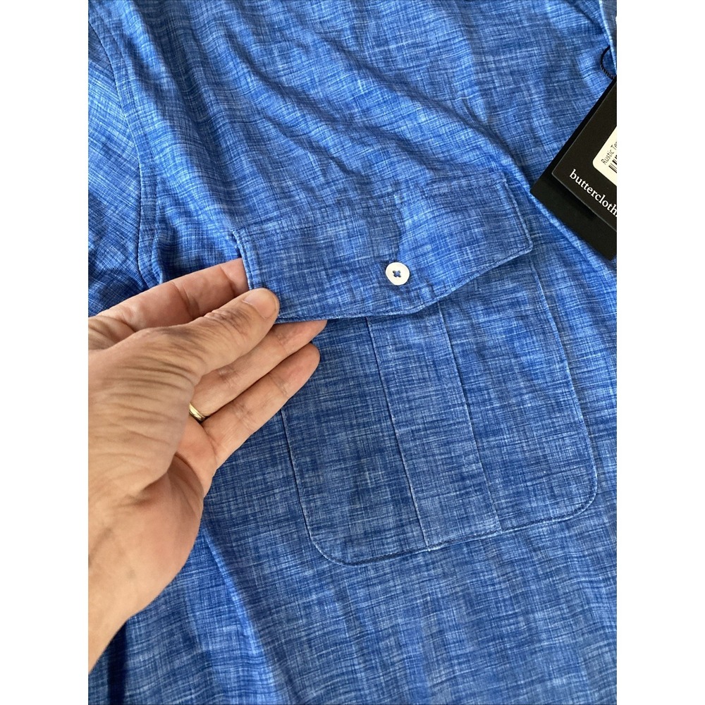 Buttercloth Icy Cotton Shirt Sz 3XL New Blue Heather Regular Fit Rustic Terrain - Picture 6 of 10